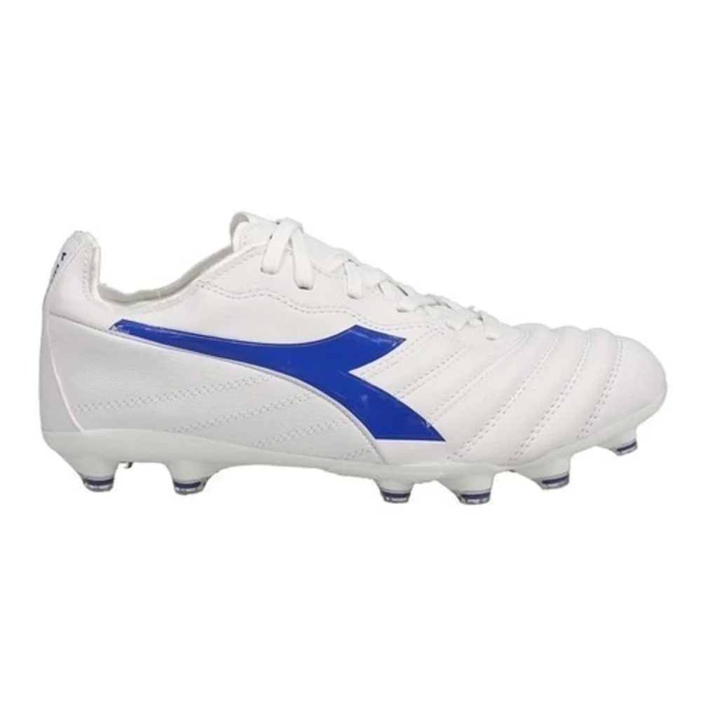 Diadora Brasil Elite 2 Lt Lp12 Soccer Cleats Mens Size 6.5/Women's 8 White Blue
